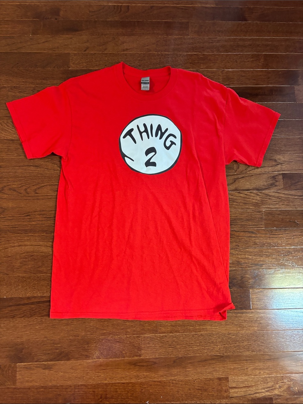 Red 'Thing 2' Graphic T-Shirt - Classic Crew Neck